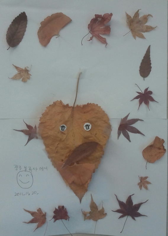 P120715_090510-1.jpg : 낙엽느로 만든 사람얼굴